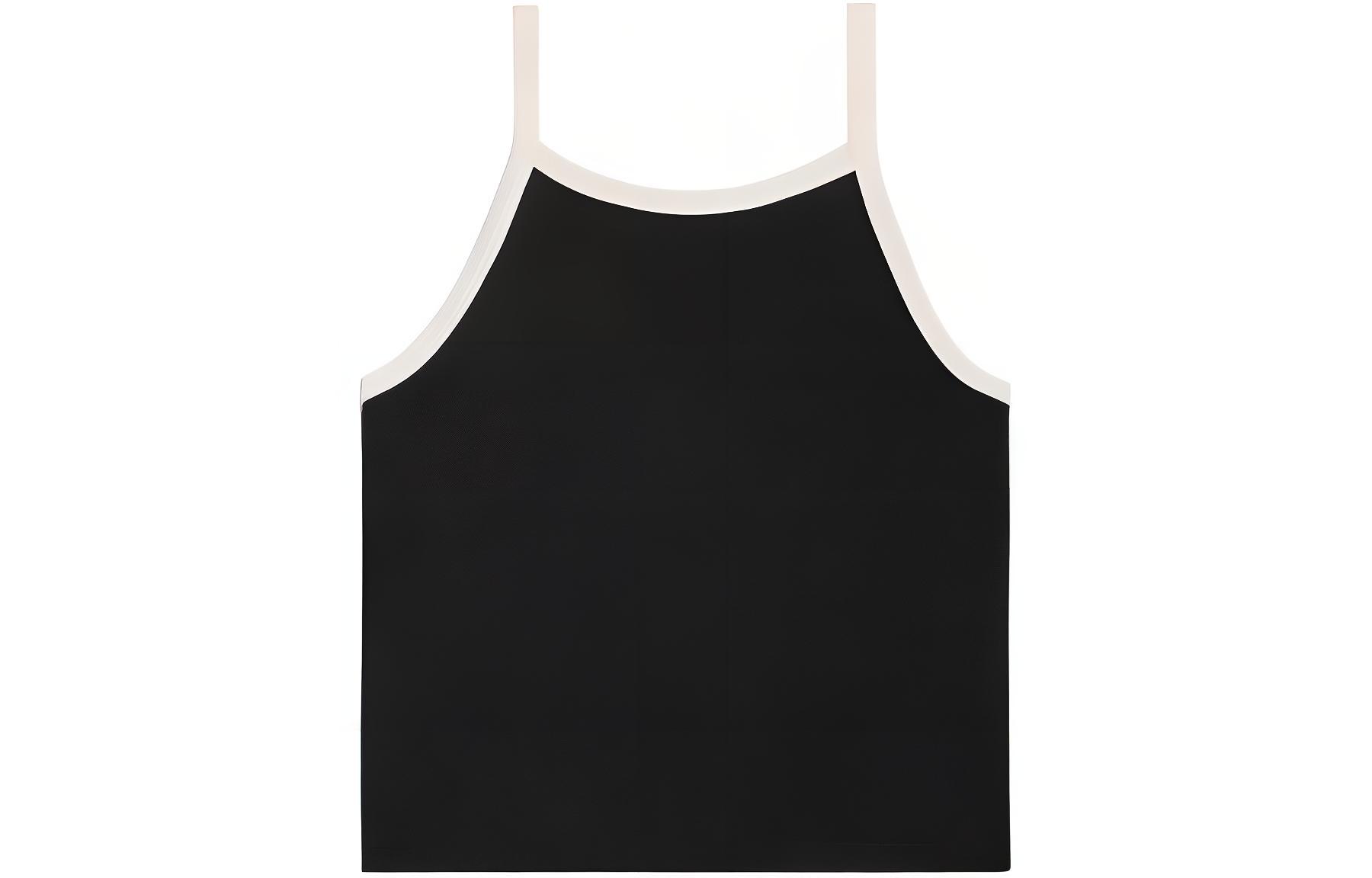 Lookbook (Women) CELINE SS24  Black Letter Print Sleeveless Cropped Tank Top. 2X89D507Z-38CR