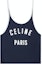 Order (Women) CELINE SS24 Blue Colorblock Logo Print Sleeveless Top. 2X73J507Z-07OW