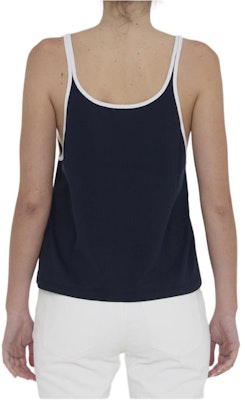 (Women) CELINE SS24 Blue Colorblock Logo Print Sleeveless Top. 2X73J507Z-07OW Purchase (Women) CELINE SS24 Blue Colorblock Logo Print Sleeveless Top. 2X73J507Z-07OW