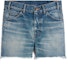 Order (Women) CELINE SS24 Blue Frayed Hem Zipper Pocket Denim Shorts 2N72A519X-08EL