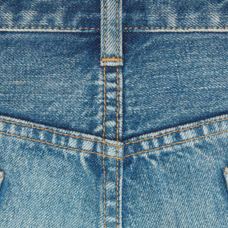 Purchase (W) 赛琳 SS24 蓝色毛边下摆拉链口袋牛仔短裤 2N72A519X-08EL