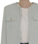 Sizing (W) CELINE SS24 Jaket Biru Polos Lengan Panjang Kasual Leher Bulat 2V55Q435T-30SA