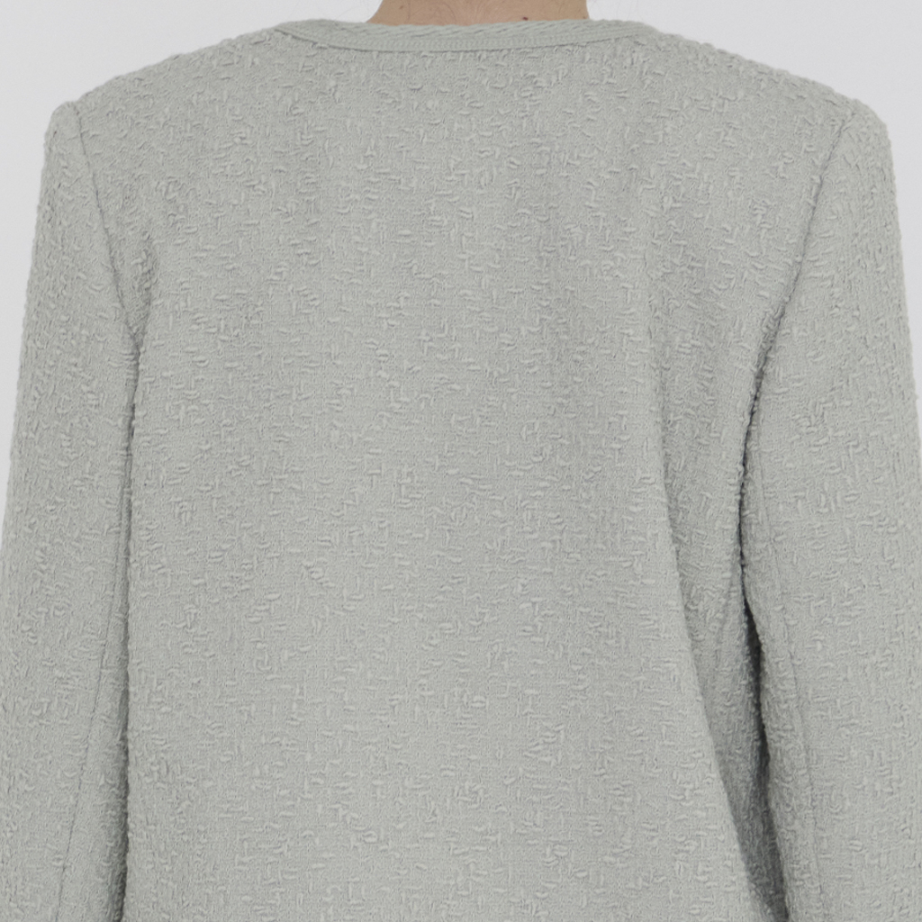 (Women) CELINE SS24  Blue Solid Color Round Neck Casual Long Sleeve Jacket 2V55Q435T-30SA 圖 8