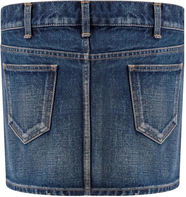 (Women) CELINE SS24 Casual Blue Mini Skirt with Zip Closure. 2S330365M-07DU Lookbook (Women) CELINE SS24 Casual Blue Mini Skirt with Zip Closure. 2S330365M-07DU