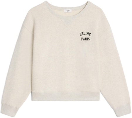 (W) 셀린느 SS24 크림 로고 프린트 크루넥 스웻셔츠. 2Y31F765N-01CB Order (W) 셀린느 SS24 크림 로고 프린트 크루넥 스웻셔츠. 2Y31F765N-01CB