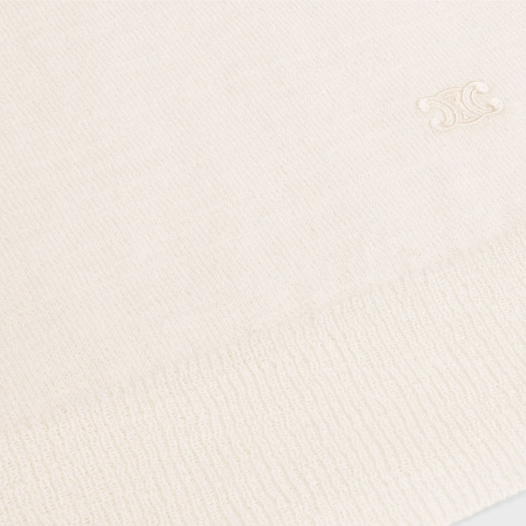 Shop (W) CELINE SS24 高领刺绣 logo 毛衣 白色款 2ADRI862Z-01OW