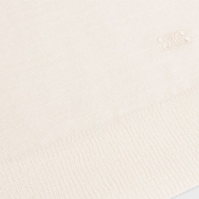 (W) CELINE SS24 高领刺绣 logo 毛衣 白色款 2ADRI862Z-01OW Shop (W) CELINE SS24 高领刺绣 logo 毛衣 白色款 2ADRI862Z-01OW