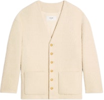 (Women) CELINE SS24 Ivory V-Neck Button Long Sleeve Jacket Coat. 2V39J593V-97IV (Women) CELINE SS24 Ivory V-Neck Button Long Sleeve Jacket Coat. 2V39J593V-97IV