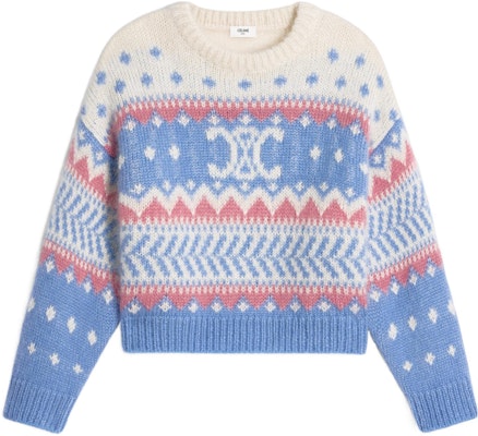 (Women) CELINE SS24 Loose-Fit Letter Knit Sweater - Multicolor. 2AE0K804X-05LB Order (Women) CELINE SS24 Loose-Fit Letter Knit Sweater - Multicolor. 2AE0K804X-05LB