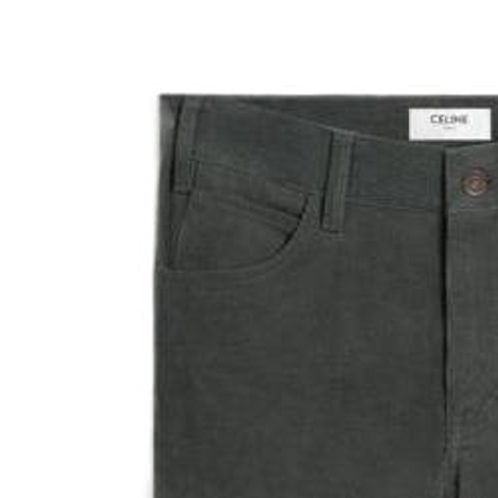 Lookbook (Women) CELINE SS24  Low-Waist Flared Casual Pants Gray. 2N06B781X-02OY