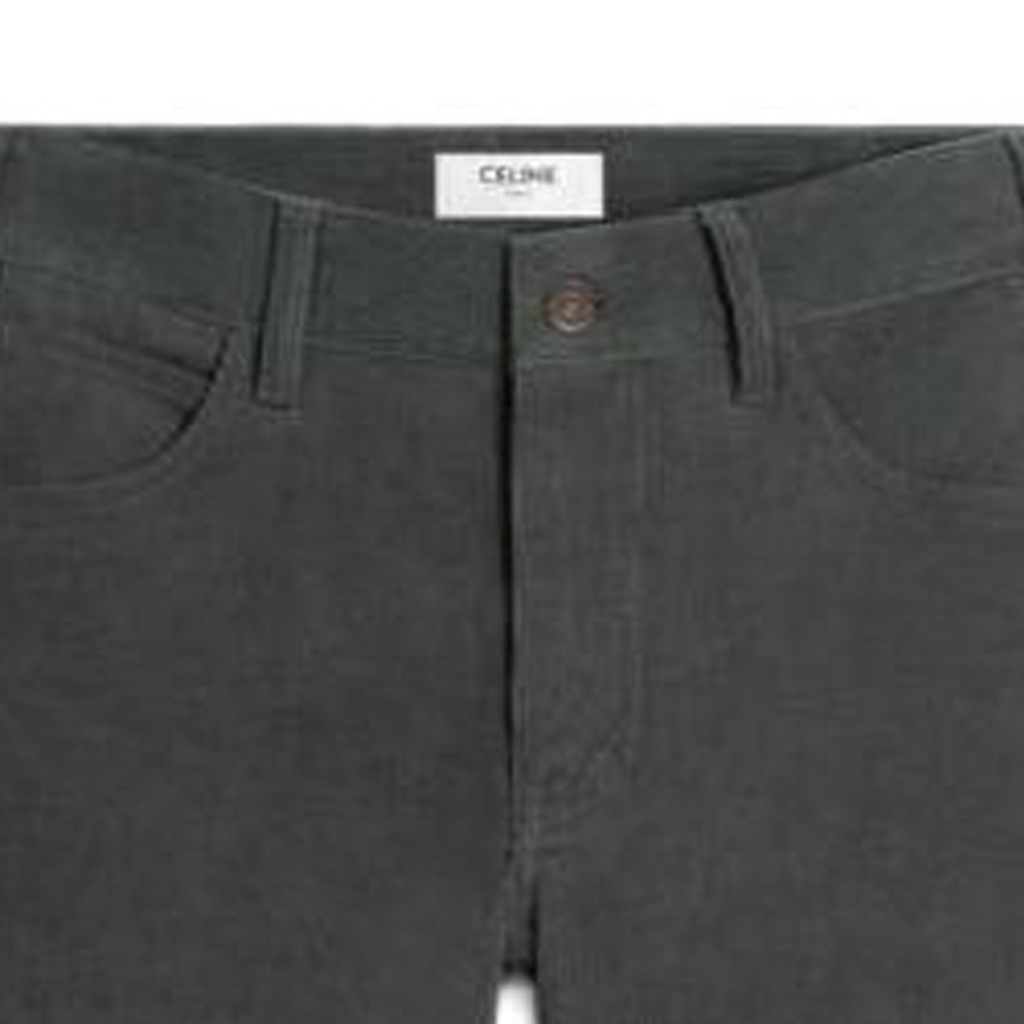 Shop (Women) CELINE SS24  Low-Waist Flared Casual Pants Gray. 2N06B781X-02OY