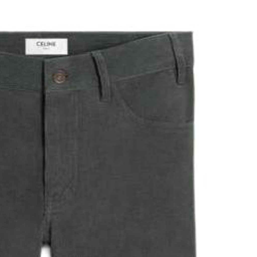 Purchase (Women) CELINE SS24  Low-Waist Flared Casual Pants Gray. 2N06B781X-02OY