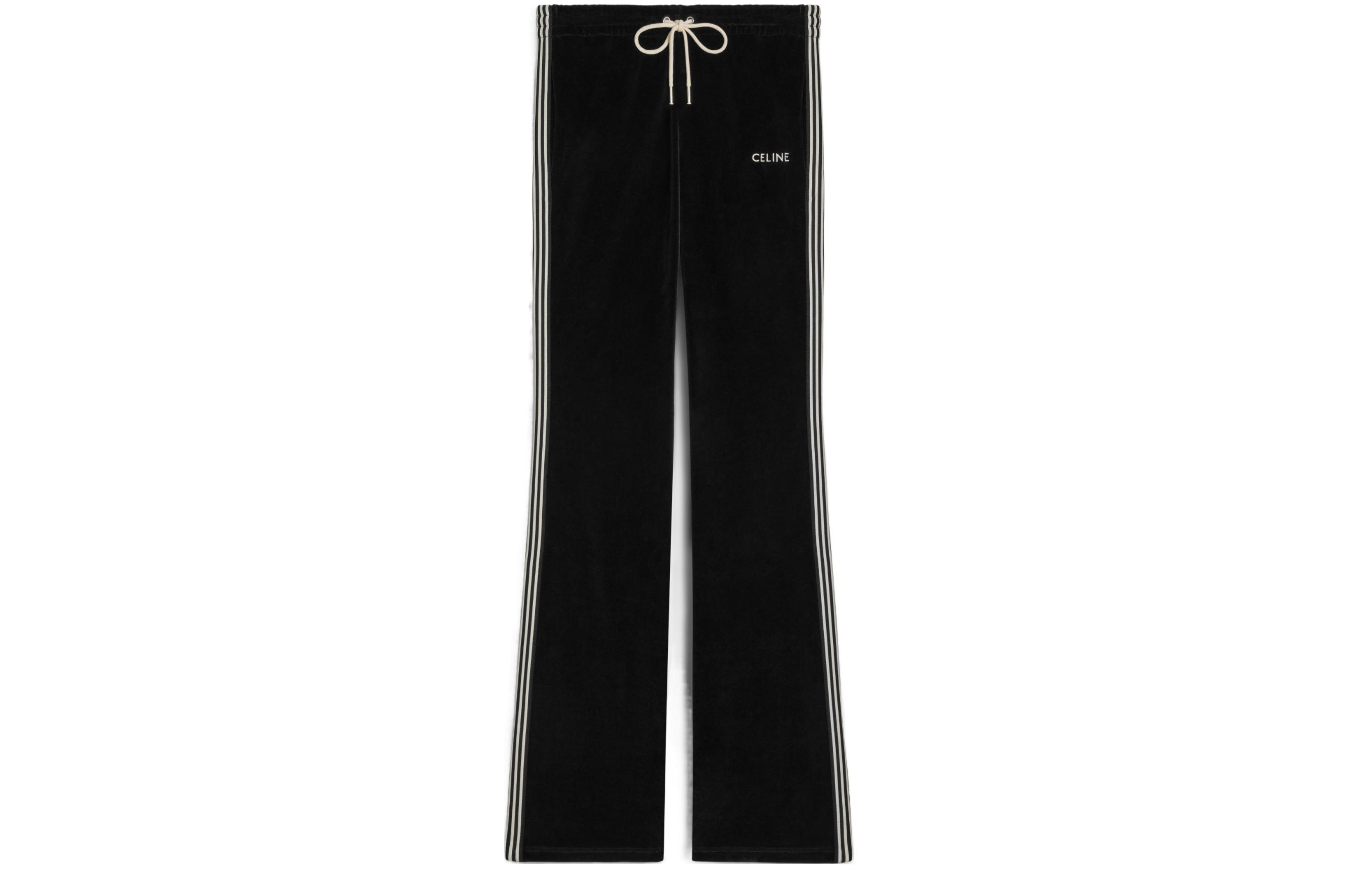 Order (Women) CELINE SS24  Low-Waist Striped Logo Drawstring Pants Black 2Z670748Q-38AW