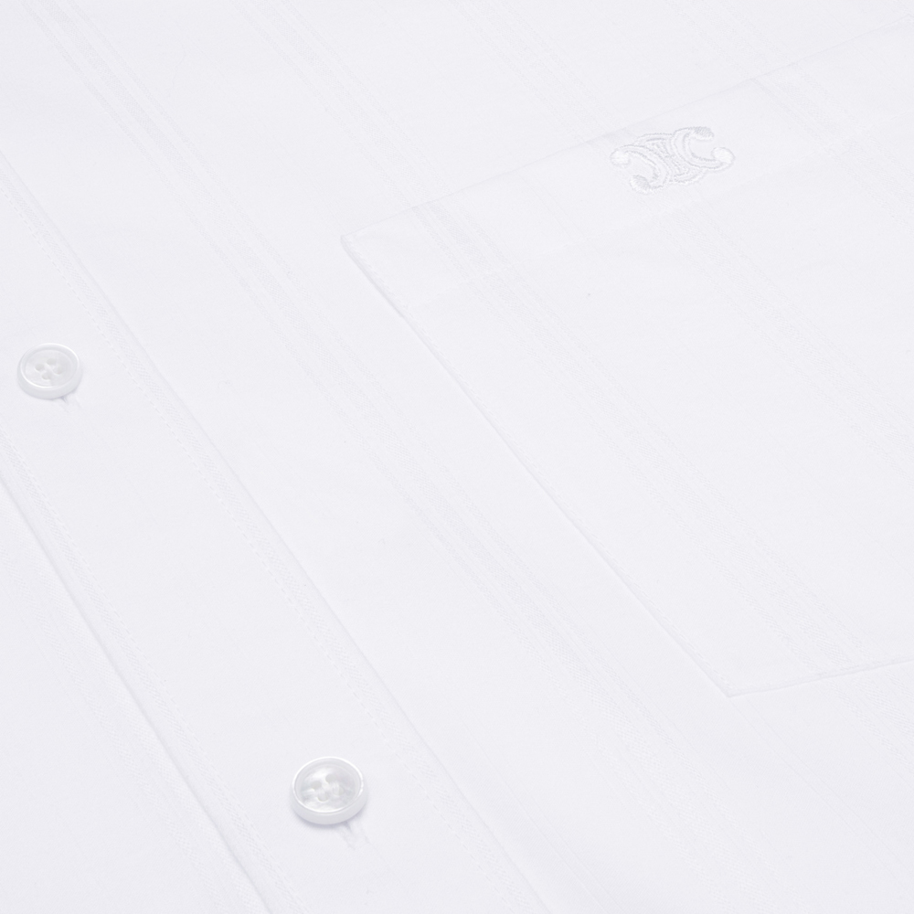 Purchase (Women) CELINE SS24  Oversized Long Sleeve Shirt White 2C21B354X-01BC