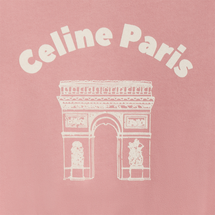 Shop (Women) CELINE SS24  Pink Logo Print Crewneck Long Sleeve Sweatshirt. 2Y88D670Q-25PU