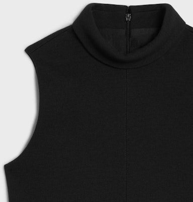 (W) セリーヌ SS24 無地 ノースリーブ ジップアップ セーター - ブラック 2X37O759Y-38NO Shop (W) セリーヌ SS24 無地 ノースリーブ ジップアップ セーター - ブラック 2X37O759Y-38NO