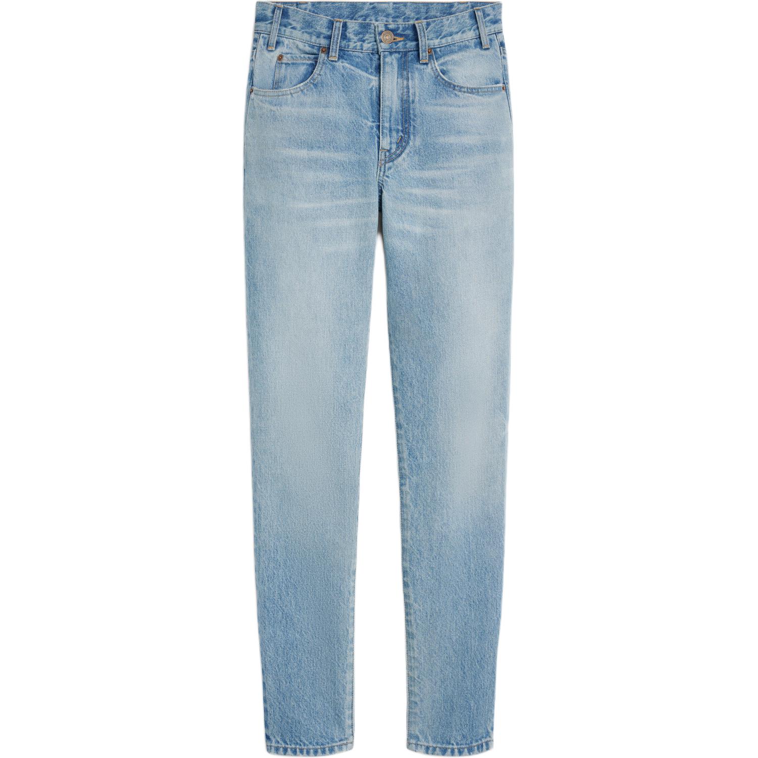 Order (Women) CELINE SS24  Washed High-Waisted Slim Fit Jeans in Faded Blue. 2N206967W-08UE