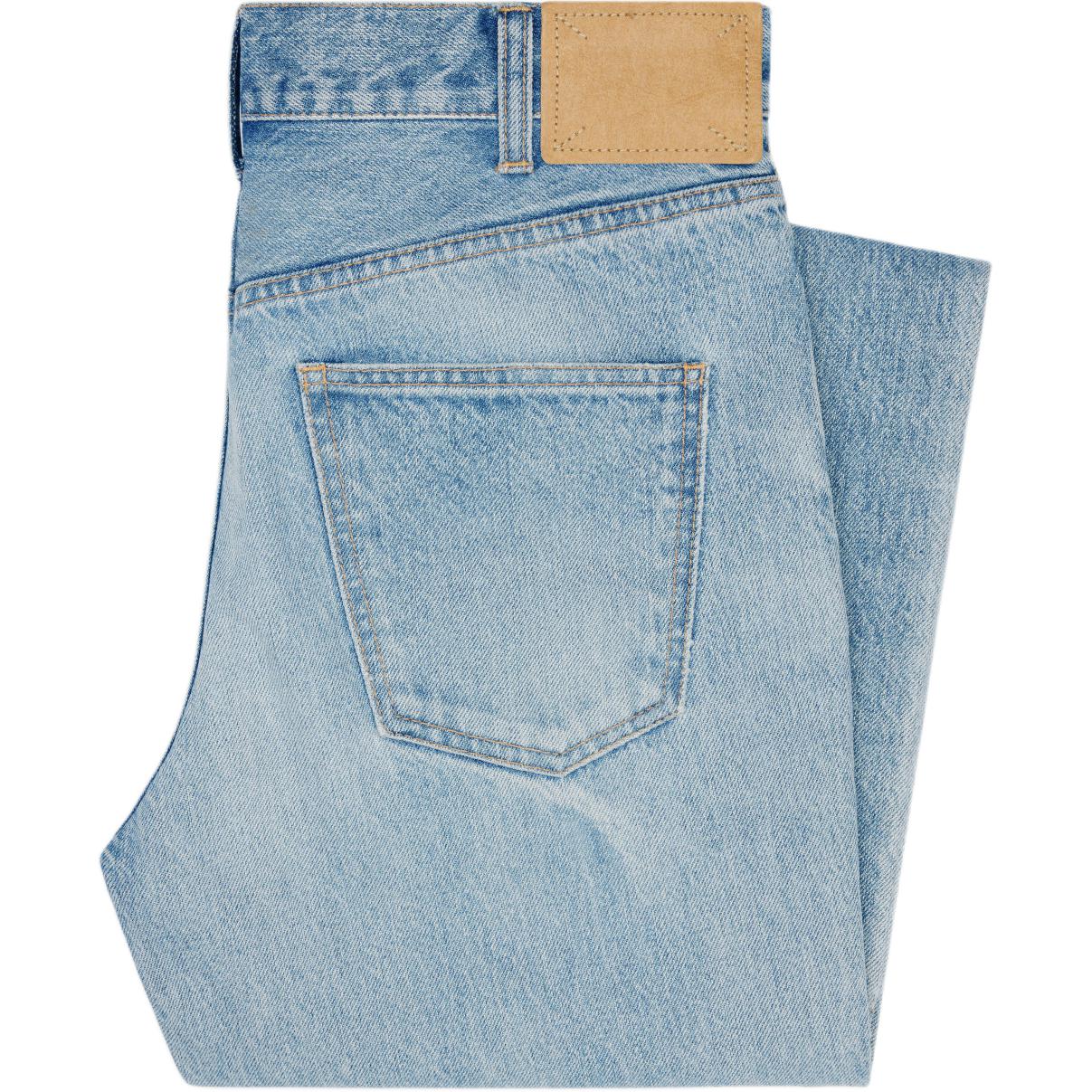 Lookbook (Women) CELINE SS24  Washed High-Waisted Slim Fit Jeans in Faded Blue. 2N206967W-08UE