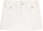 Buy (Women) CELINE SS24 White Low-Waist Denim Mini Skirt with Zipper Pocket. 2S330360W-01OQ