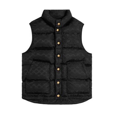 (Women) CELINE SS24 Monogram Quilted Single-Breasted Vest Women Black 2W987795W-38NO