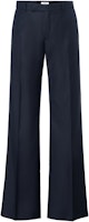 (Women) CELINE SS24 Solid Pleated Mid-Waist Straight-Leg Pants Women Navy Blue 2P63A766W-07DN (Women) CELINE SS24 Solid Pleated Mid-Waist Straight-Leg Pants Women Navy Blue 2P63A766W-07DN