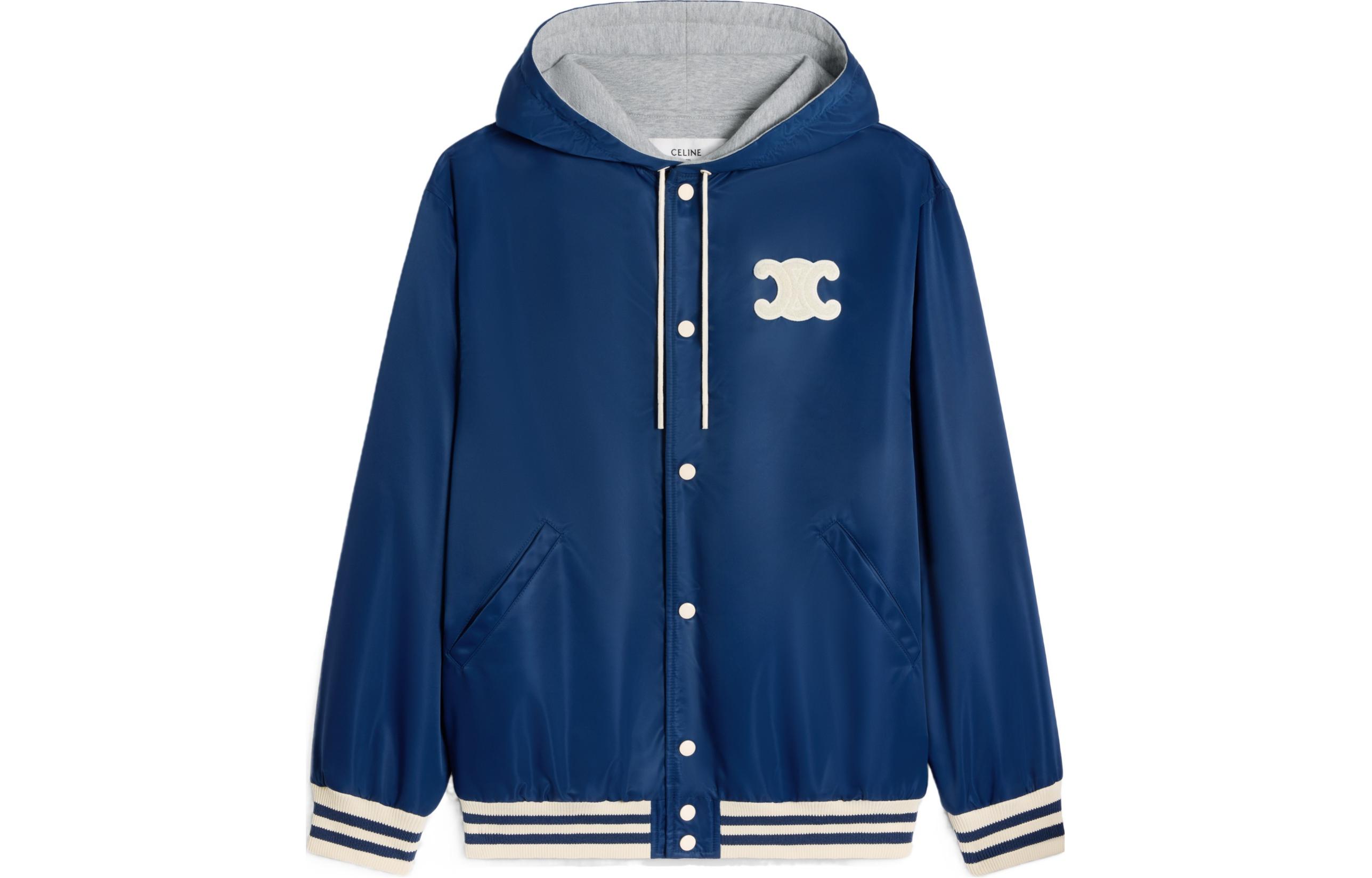 Order (W) Celine SS24 條紋Logo貼布連帽外套 天空藍 2W17B227R-07MR