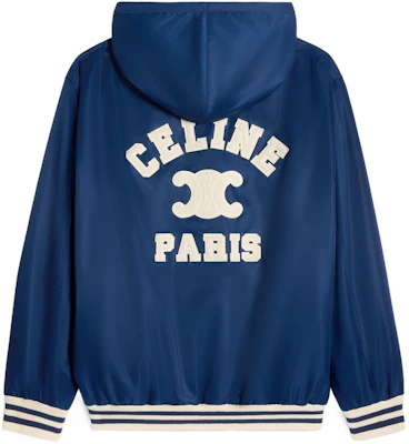(W) Celine SS24 條紋Logo貼布連帽外套 天空藍 2W17B227R-07MR Lookbook (W) Celine SS24 條紋Logo貼布連帽外套 天空藍 2W17B227R-07MR