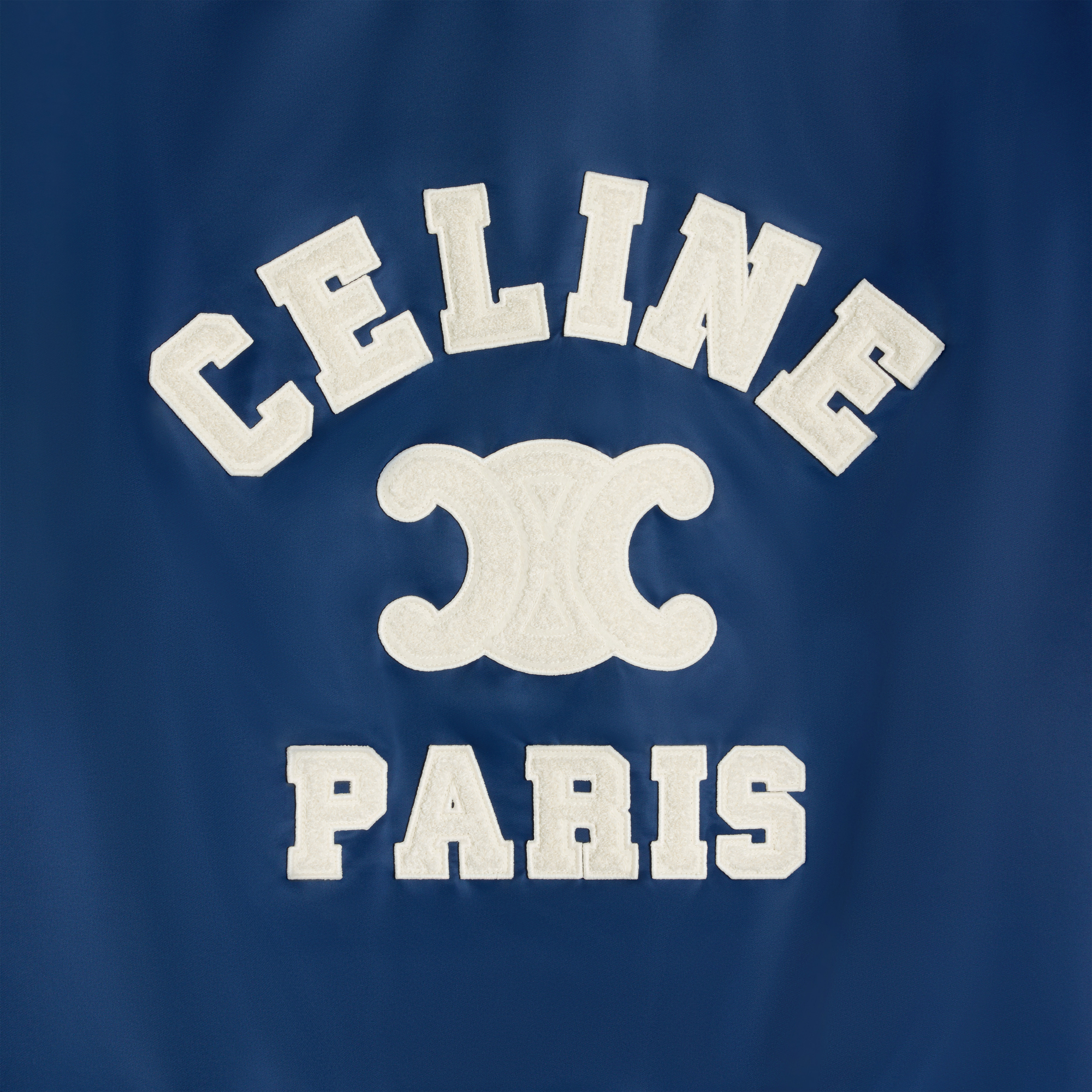 Shop (W) Celine SS24 條紋Logo貼布連帽外套 天空藍 2W17B227R-07MR