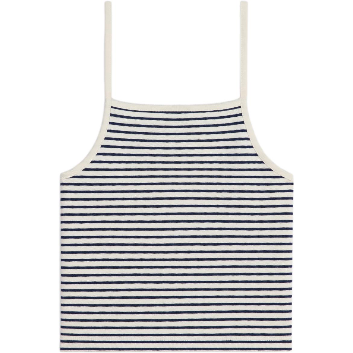 Lookbook (W) CELINE SS24 条纹标志贴针织背心 女款 荧光白色. 2X36N528Z-01MA