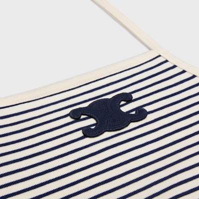 (Women) CELINE SS24 Striped Logo Patch Knit Tank Top Women’s Fluorescent White. 2X36N528Z-01MA Shop (Women) CELINE SS24 Striped Logo Patch Knit Tank Top Women’s Fluorescent White. 2X36N528Z-01MA