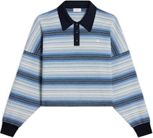 (Women) CELINE SS24 Striped Single-Breasted Oversized Long-Sleeve Sweater Blue Women. 2AO9A099O-05LB (Women) CELINE SS24 Striped Single-Breasted Oversized Long-Sleeve Sweater Blue Women. 2AO9A099O-05LB