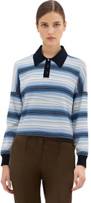 (W) セリーヌ SS24 ストライプ オーバーサイズ シングルブレスト 長袖 セーター ブルー レディース 2AO9A099O-05LB Shop (W) セリーヌ SS24 ストライプ オーバーサイズ シングルブレスト 長袖 セーター ブルー レディース 2AO9A099O-05LB