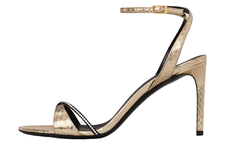 Buy (W) 셀린느 스틸레토 버클 골드 샌들 (Celine Stiletto Buckle Gold Sandal) 352233777C.36PN