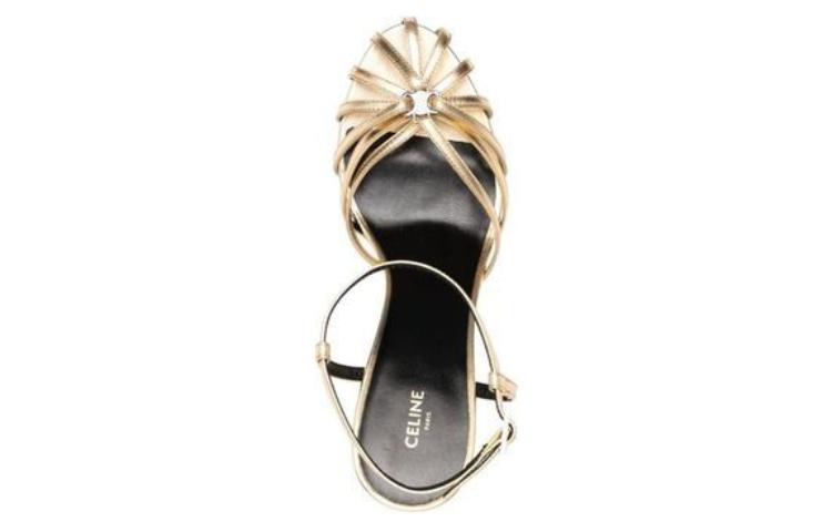 Details for (W) 셀린느 스틸레토 버클 골드 샌들 (Celine Stiletto Buckle Gold Sandal) 352233777C.36PN