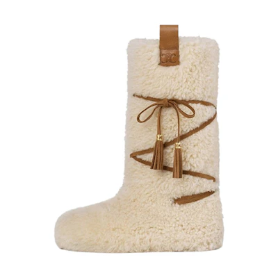 (W) CELINE Strap CMFT Ankle Boots 'White'