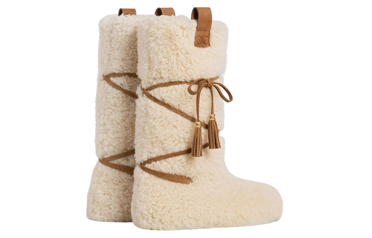 (W) CELINE Strap CMFT Ankle Boots 'White' 圖 4