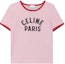 Buy (W) CELINE Kaos Pendek Pink Stripe Letter Print SS22 Tee 2X855495J-01RA