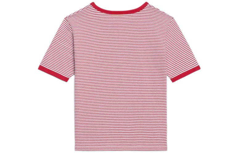 Lookbook (W) CELINE Kaos Pendek Pink Stripe Letter Print SS22 Tee 2X855495J-01RA