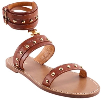 (Women) CELINE Studded Calfskin Sandal 'Brown' 347673626C.04LU Order (Women) CELINE Studded Calfskin Sandal 'Brown' 347673626C.04LU