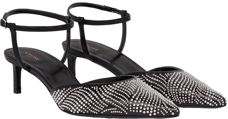 (Women) CELINE Studded Pointed Toe Mid-Heel 'Black' 351063010C.38NO Lookbook (Women) CELINE Studded Pointed Toe Mid-Heel 'Black' 351063010C.38NO