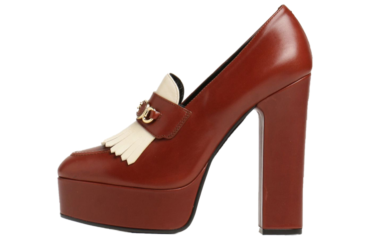 (Women) CELINE Sulky High-Heel Moccasin 'Brown' 341633518C.19NM