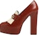 (W) CELINE Sulky Tumit Tinggi Moccasin 'Coklat' 341633518C.19NM