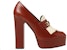 (W) CELINE Sulky Tumit Tinggi Moccasin 'Coklat' 341633518C.19NM
