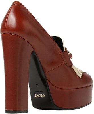 (Women) CELINE Sulky High-Heel Moccasin 'Brown' 341633518C.19NM Shop (Women) CELINE Sulky High-Heel Moccasin 'Brown' 341633518C.19NM