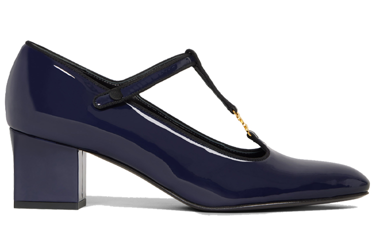 Order (W) CELINE T字带高跟鞋 '海军蓝' 333893321C.07NY