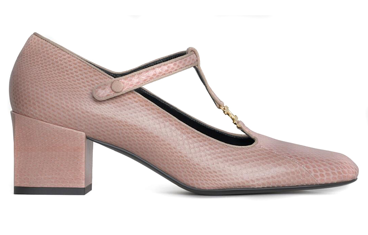 Order (W) CELINE Tacones de Tira en T 'Piel de Serpiente Rosa' 333894280C.24RS