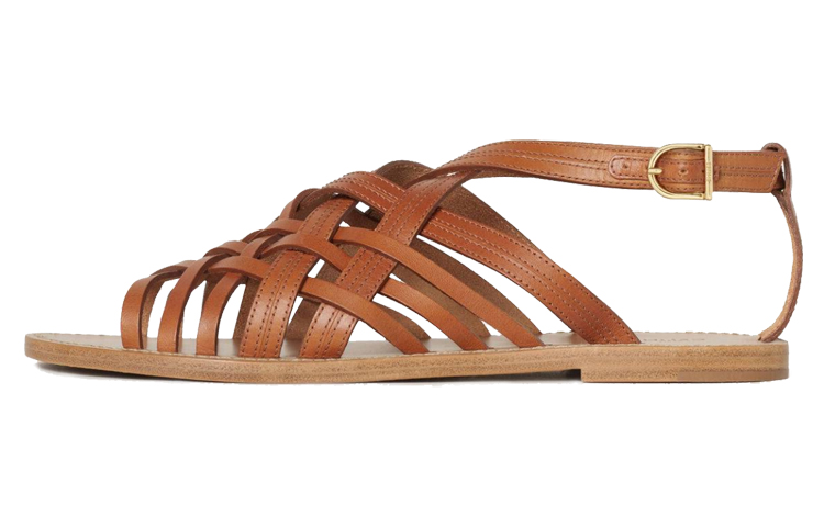 (Women) CELINE Taillat Flat Sandal 'Brown' 338603363C.04LU