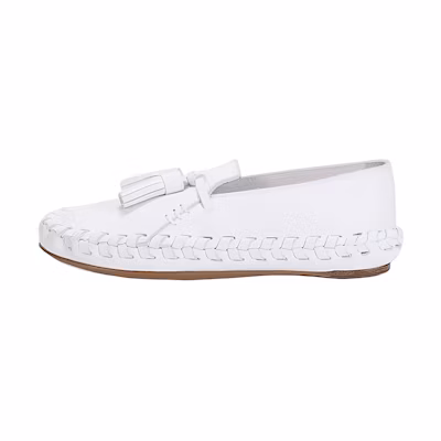 (W) CELINE Tassel Loafer 'White Leather'