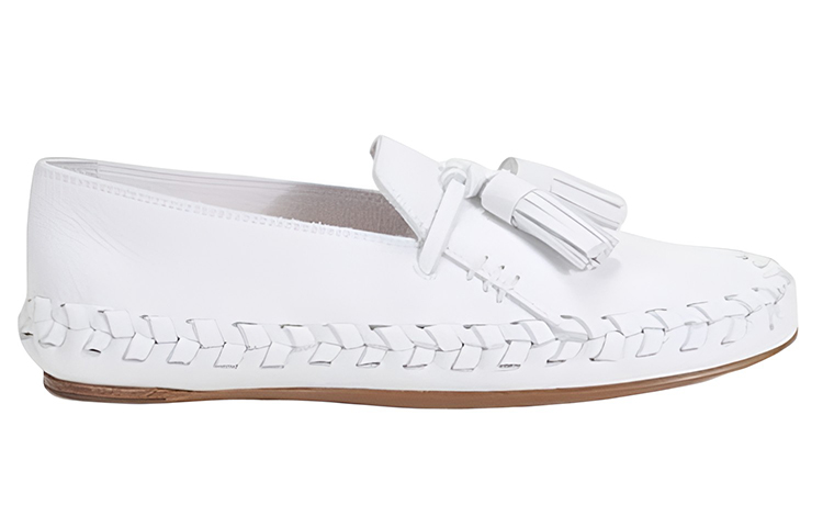 (W) CELINE Tassel Loafer 'White Leather' 圖 2