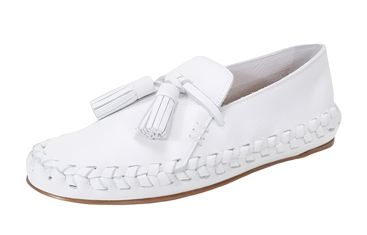 (W) CELINE Tassel Loafer 'White Leather' 圖 3